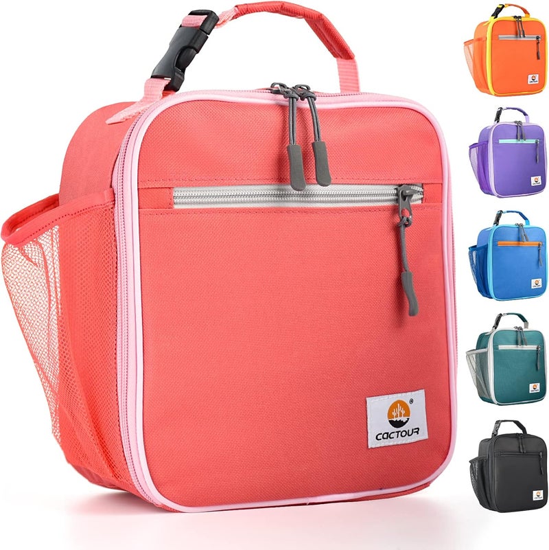 CaCTOUR Lunch Box Kids,Premium Insulated Lunch Bag for Girls Boys,Soft Bag Mini Cooler Back to School Thermal Reusable Lunch Bag for Work School Picnic -Red - Image 1